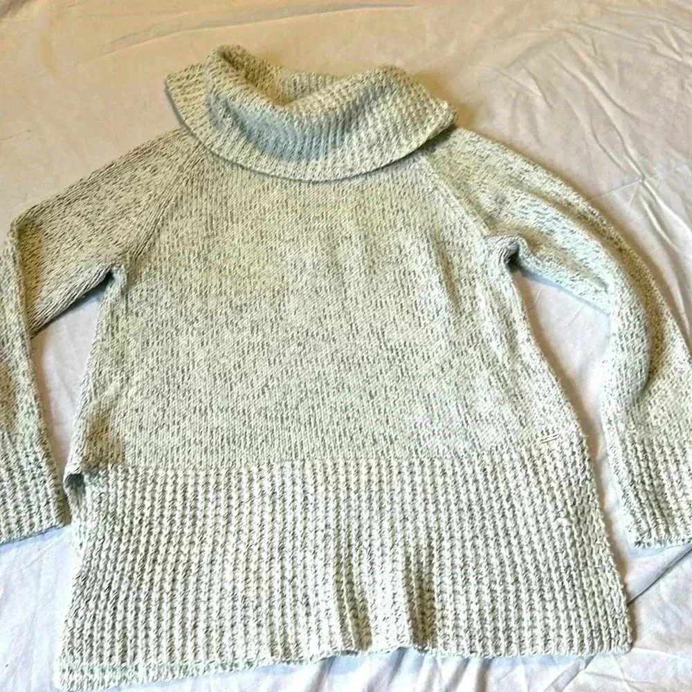 DKNY  cowl neck black and white sweater M